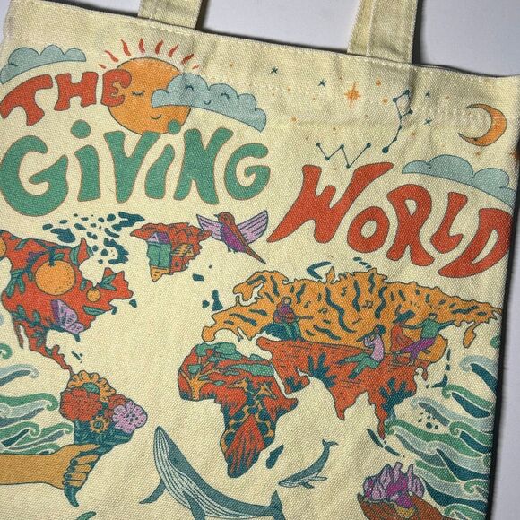 The Giving World Organic Tote Bag by Leigh Huggins & Heather Lean Ravco Design - Picture 2 of 7